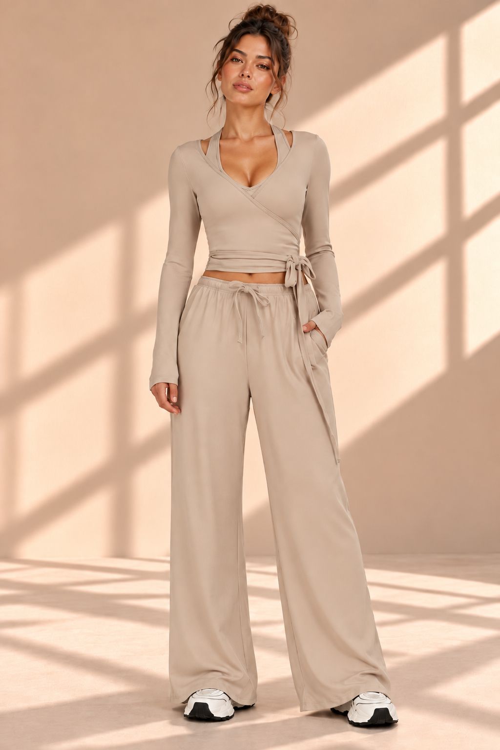 Duna Serena sand-toned three-piece set, front view